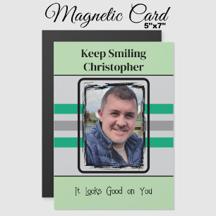 1 photo garder sourire carte magnétique verte