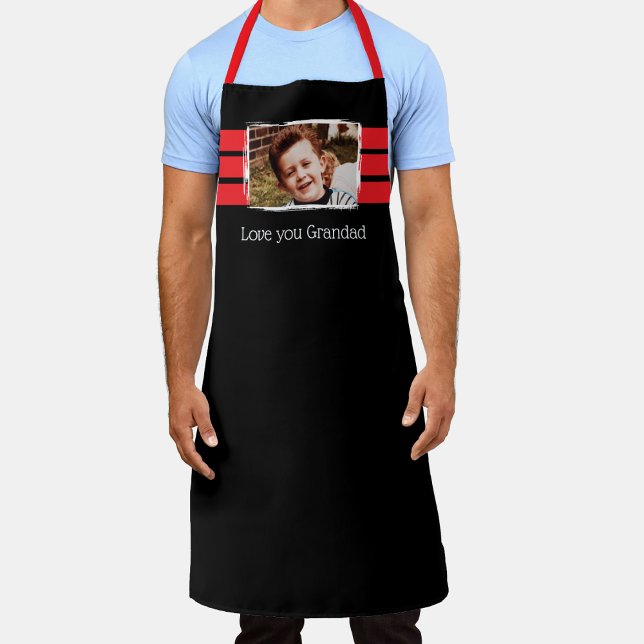 1 photo love you grandad black red apron (Creator Uploaded)