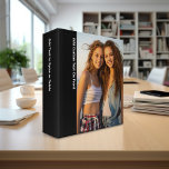 1 Photo - modern minimal black white custom Binder<br><div class="desc">Add a photo to the front and text to the front and spine. A versatile design with an area to add one large photo to the front. The black colour can be changed in the advanced design area.</div>