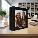 1 Photo - modern minimal black white custom Binder<br><div class="desc">Add a photo to the front and text to the front and spine. A versatile design with an area to add one large photo to the front. The black colour can be changed in the advanced design area.</div>