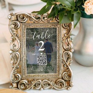 1 photo recto pour encadrer le Mariage QR Numéro d