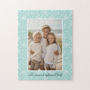 1 Photo with Farmhouse Tile Pattern and Text Jigsaw Puzzle