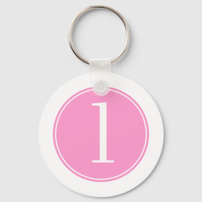 #1 Pink Circle Keychain (Front)