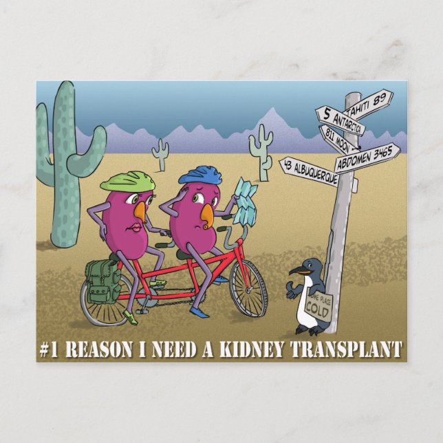 # 1 reason I need a kidney transplant Postcard (Front)