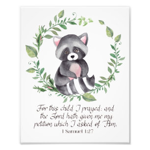 1 Samuel 1:27, Scripture Art, KIds Nursery Decor Photo Print