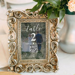 1 Sided Photo for Framing Wedding QR Table Number<br><div class="desc">Add a personalized finishing touch to wedding reception decorations with custom photo & QR Code table numbers. These one-sided 4x6 photo prints are not cardstock and must be placed in frames. The picture and all text on this template are simple to customize. If preferred, change "capture the love" to "honeymoon...</div>