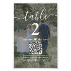 1 Sided Photo for Framing Wedding QR Table Number 