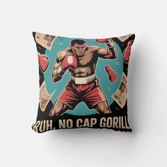 1 Silverback Gorilla vs 100 Humans_1 Throw Pillow (Front)