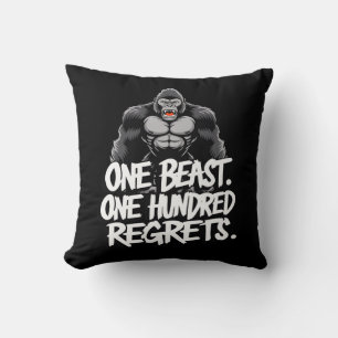 1 Silverback Gorilla vs 100 Humans_2 Throw Pillow