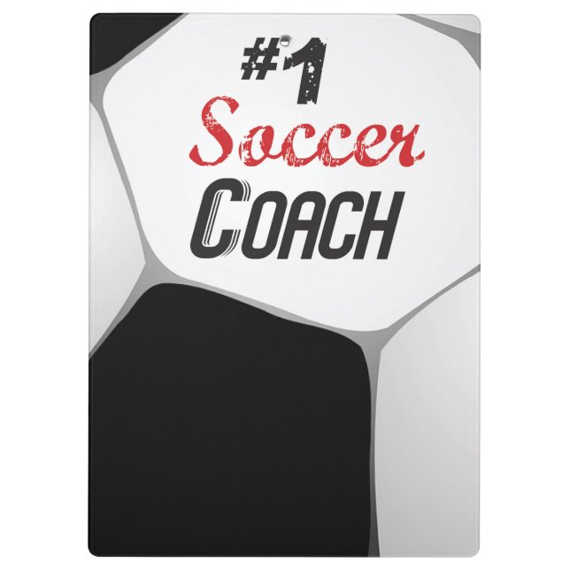 #1 Soccer Coach Large Ball Clipboard (Back)