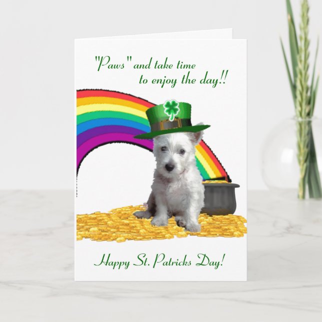 1. Spiritual Westie St Patricks Card (Front)