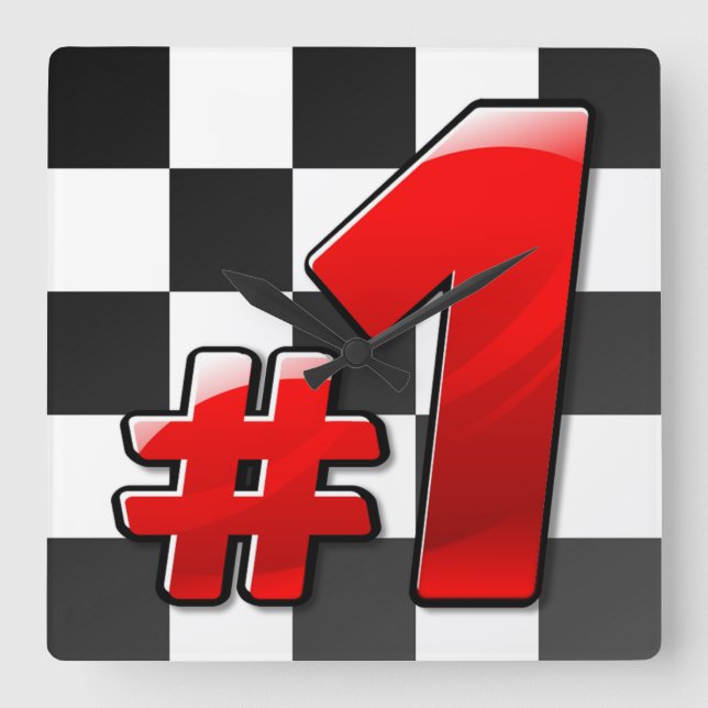 #1 SQUARE WALL CLOCK (Front)