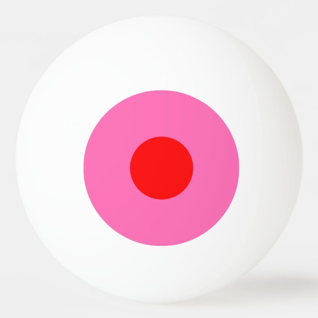 1 Star Ping Pong Ball – Pink and Red. (Back)