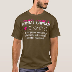 1 Star Rating Breast Cancer Awareness Funny Fighte T-Shirt