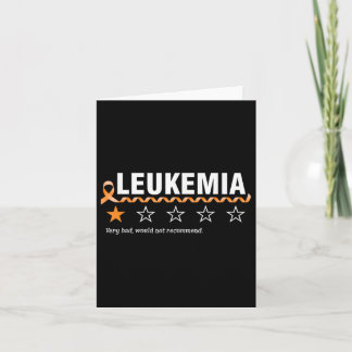 1 Star Rating Leukaemia Awareness Funny Fighter  Card