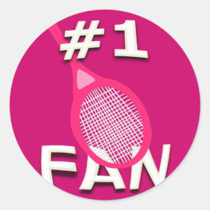 #1 Stickers Ventilateurs de Tennis (raquette rose)