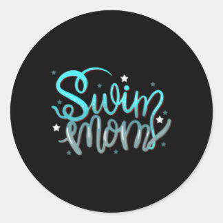 1 Swim Mom Swimmers Mothers Classic Round Sticker