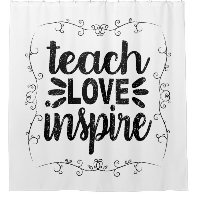 1- Teach Love Inspire Shirt, Retro Vintage Teacher (Front)