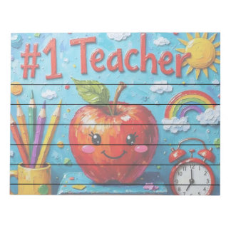 #1 Teacher Appreciation Illustration  Notepad