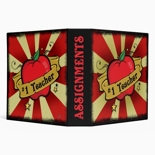 #1 Teacher Assignments Binder (tattoo style). (Background)