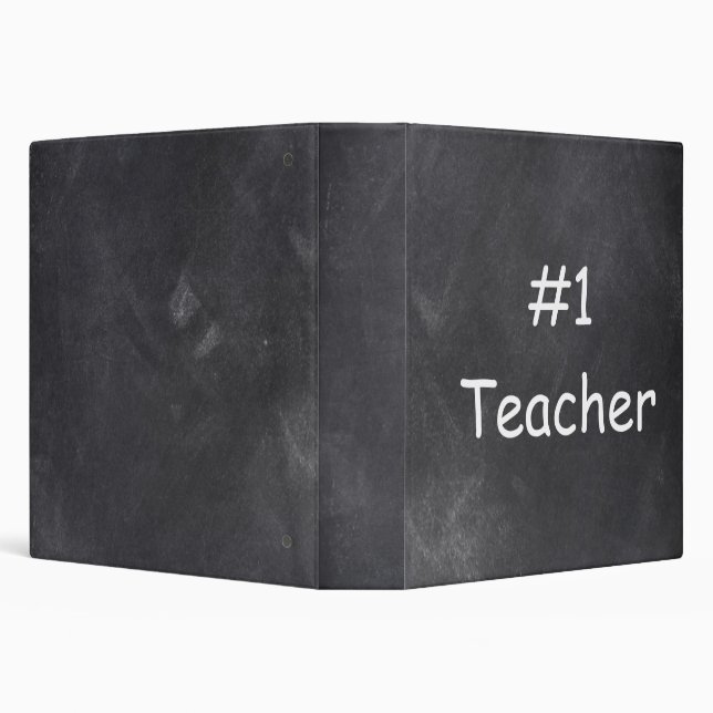 #1 Teacher Chalkboard Design Gift Idea Binder (Background)