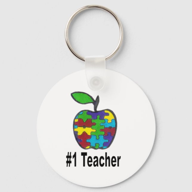 #1 Teacher Keychain (Front)