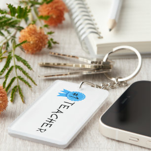 #1 Teacher Keychain