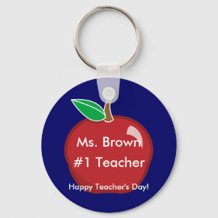 #1 Teacher's Key chain-Customize Keychain