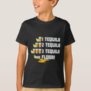 1 Tequila 2 Tequila 3 Tequila Floor Cinco De Mayo T-Shirt