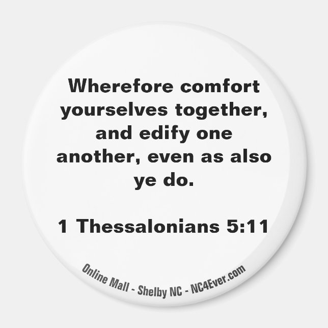1 Thessalonians 5:11 Bible Verse magnet (Front)