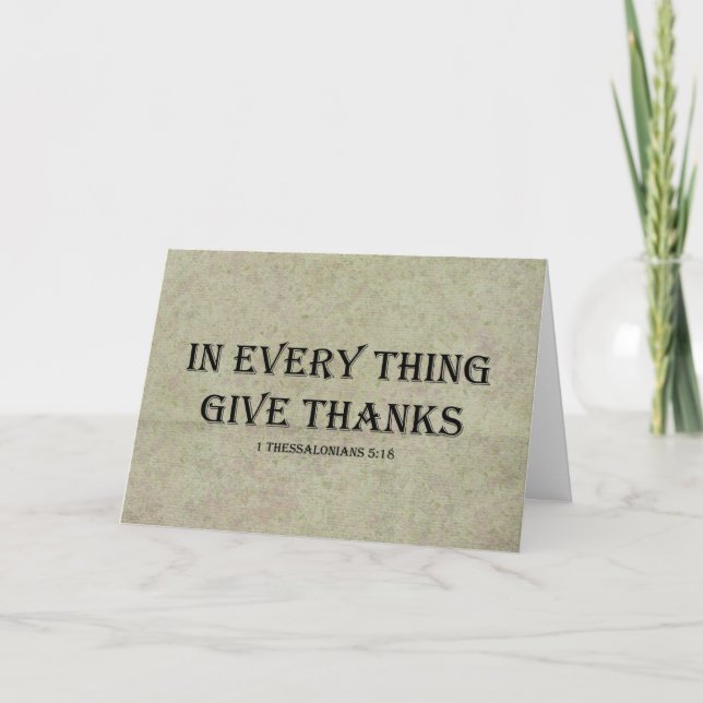 1 Thessalonians 5:18 Card (Front)