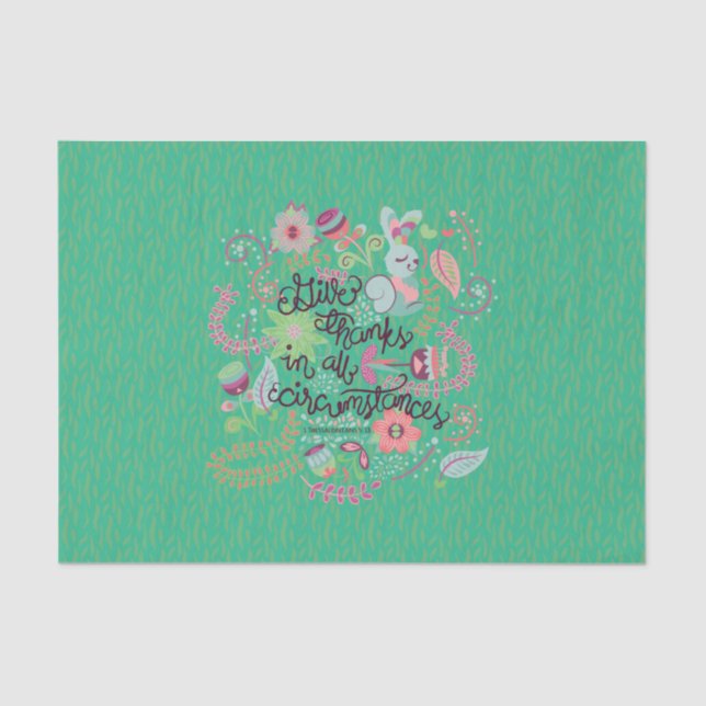 1 Thessalonians 5:18 Give Thanks In All Circumstan Tissue Paper (Front)