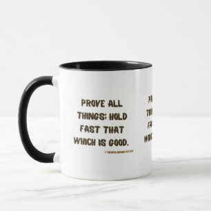 1 Thessalonians 5:21 KJV Bible Verse Two-Tone Mug