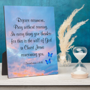 1 Thessaloniciens 5:16-18 Plaque