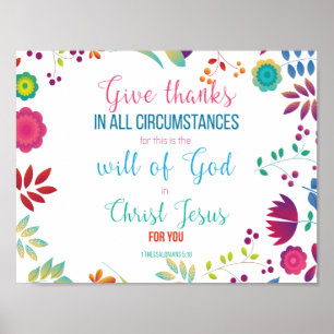 1 Thessaloniciens 5:18 Poster