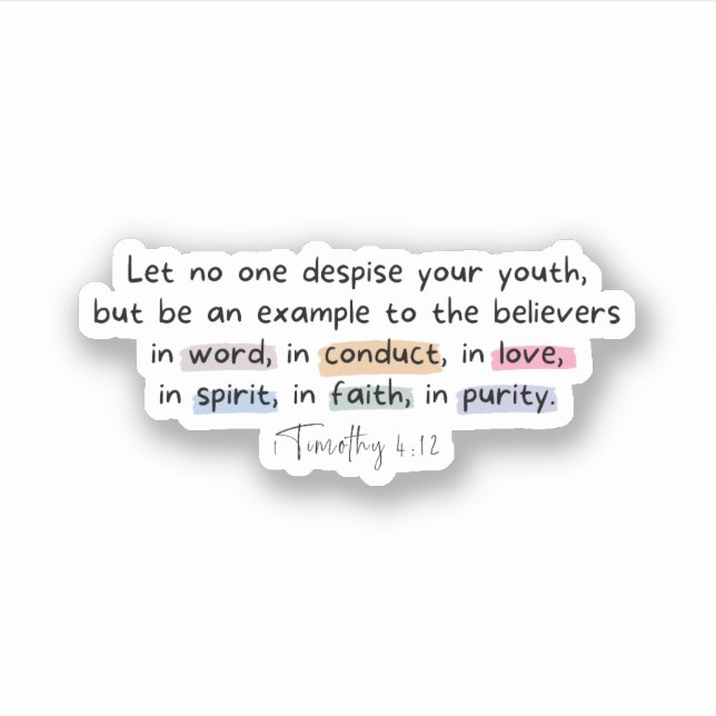 1 Timothy 4:12  (Front)