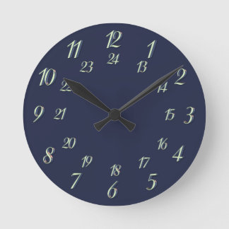 1 to 24 round clock