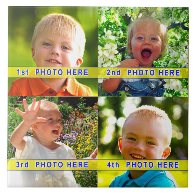 1 to 4, Picture Tiles, or as, Personalized Trivets (Front)