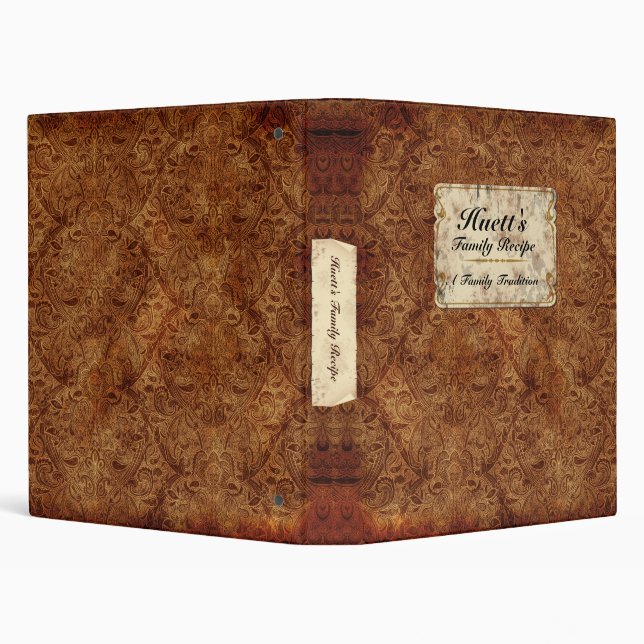 1" Vintage Family Recipe Binder (Background)