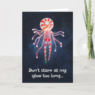 *~* 1 Whimsical Glow Funny Magical Christmas AP97 Thank You Card