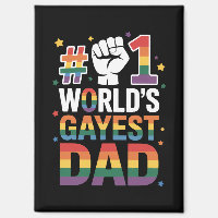 #1 World's Gayest Dad Funny Father's Day LGBT