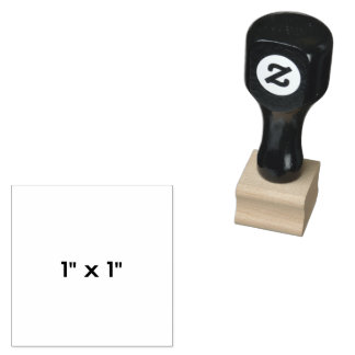 1" x 1" rubber stamp