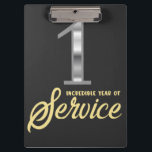1 Year of Service 1st Employee Anniversary Clipboard<br><div class="desc">A great way to show your employee how much you care about them and all of their hard work! Reward their loyalty with this fun incentive perfect for your hard working employees.</div>