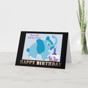 1 Year old Boy Birthday One year old B_day card