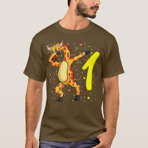 1 Year Old Giraffe Birthday T-Shirt
