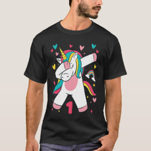 1 Year Old Girls Teens Dabbing Unicorn 1th Birthd T-Shirt