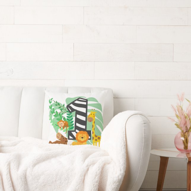 1 year old! Happy Birthday baby! Throw Pillow (Couch)