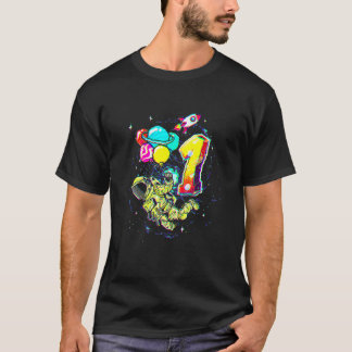 1 Year Old Space Solar Astronaut Planets 1st Birth T-Shirt