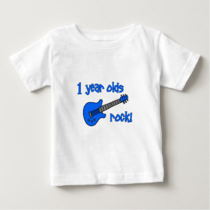 1 year olds rock! Personalized Baby's 1st Birthday Baby T-Shirt