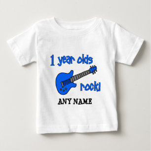1 year olds rock! Personalized Baby's 1st Birthday Baby T-Shirt